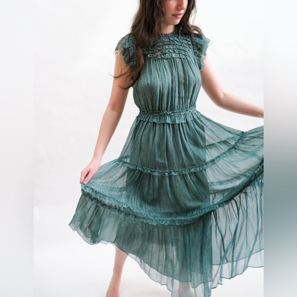 Ulla Johnson Marta Dress In Adriatic - Picture 3 of 9